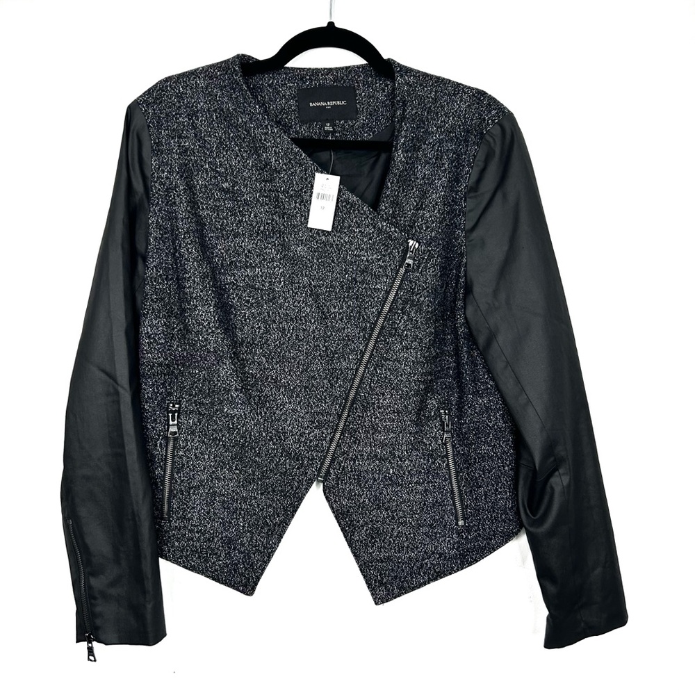 BANANA REPUBLIC NWT black moto jacket